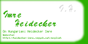 imre heidecker business card